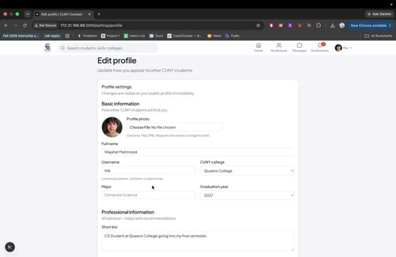 CUNY Connect  – screenshot 2