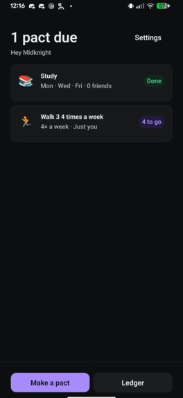 Oathly – screenshot 2