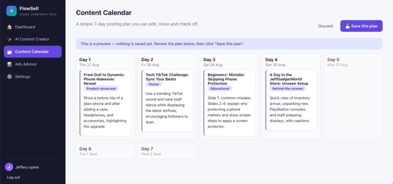 CONTENT CALENDER &ADS CHECKUP – screenshot 7