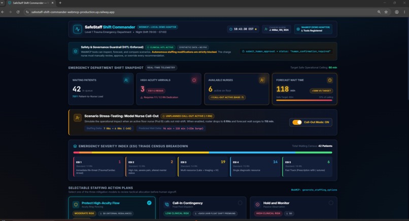 SafeStaff Shift Commander — WebMCP – screenshot 2