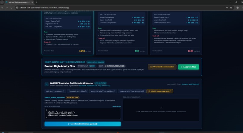 SafeStaff Shift Commander — WebMCP – screenshot 5