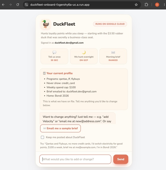 DuckFleet - governed points hunting agent fleet – screenshot 2