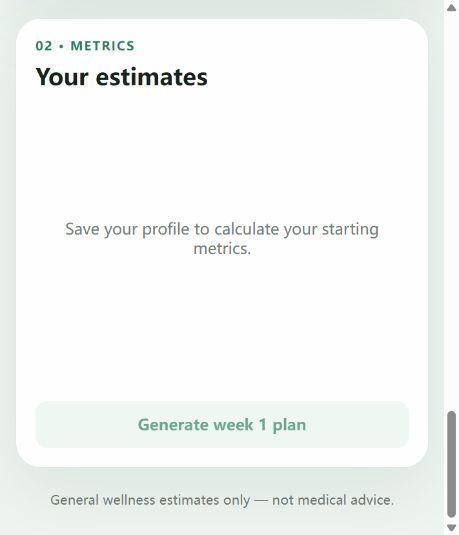 Adaptive AI Fat-Loss Planner – screenshot 2
