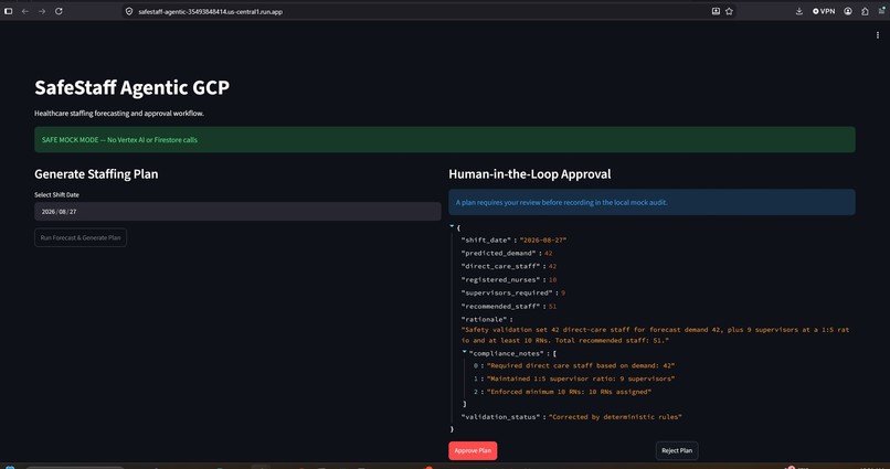 SafeStaff Agentic GCP – screenshot 3