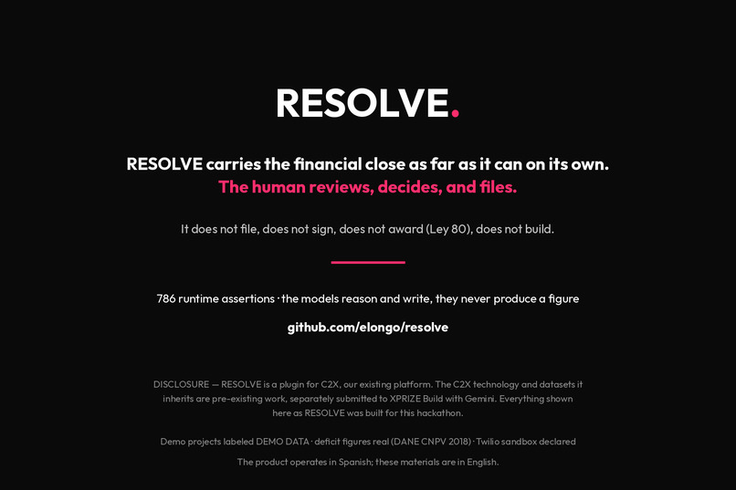 RESOLVE. – screenshot 3