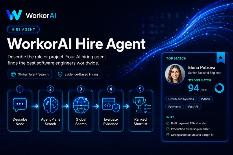 WorkorAI — The AI Hiring Agent for Software Engineers – screenshot 1