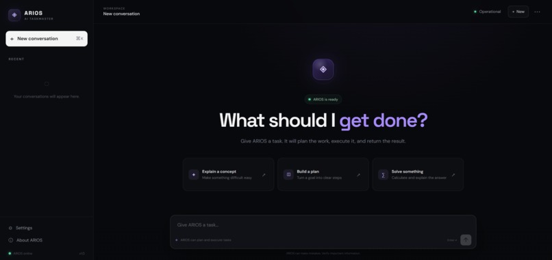 ARIOS — Autonomous AI Taskmaster – screenshot 1