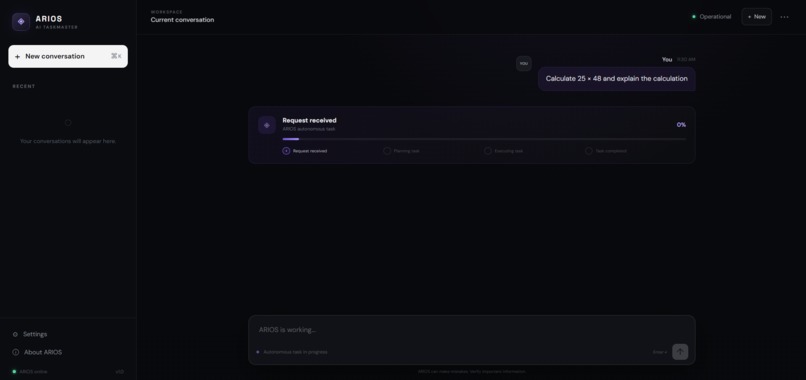ARIOS — Autonomous AI Taskmaster – screenshot 2