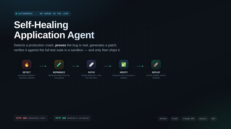 Self-Healing Application Agent – screenshot 1