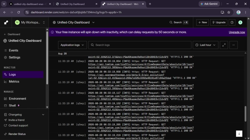 Unified City Dashboard Real-Time Urban Intelligence Platform – screenshot 2