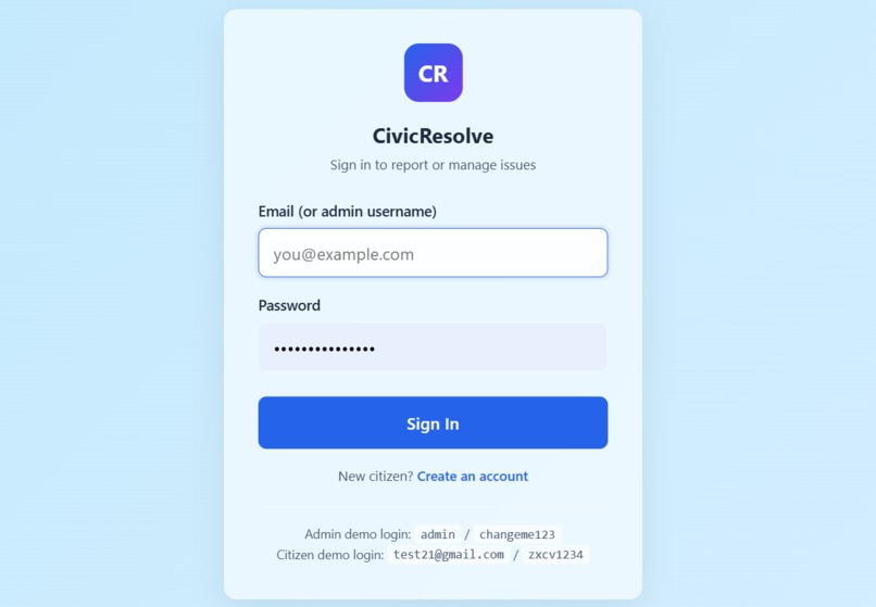 CivicResolve – screenshot 1