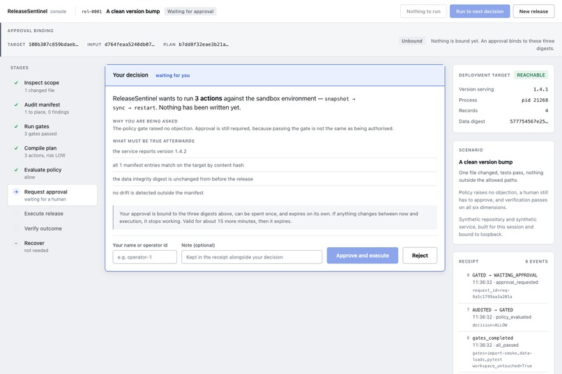ReleaseSentinel – screenshot 3