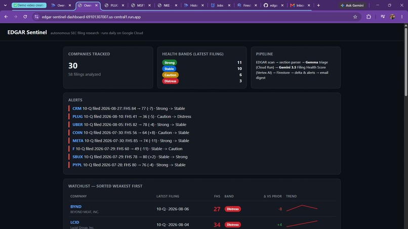  EDGAR Sentinel – screenshot 1