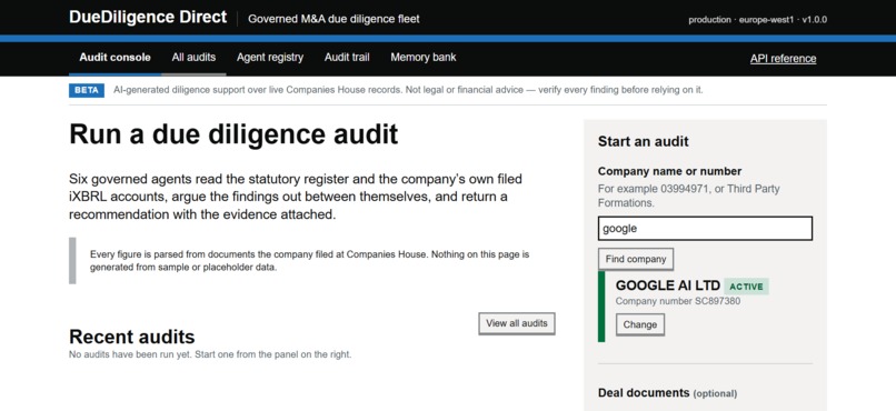 DueDiligence Direct – screenshot 1