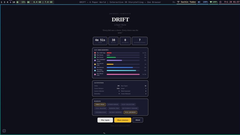 DRIFT -- A Paper World – screenshot 2