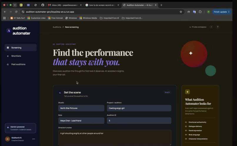 Audition Automater – screenshot 1