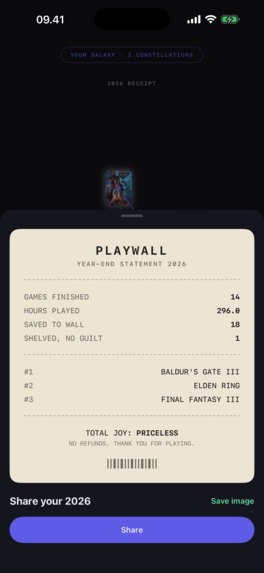 Playwall: your game backlog, minus the guilt – screenshot 6