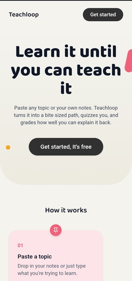 Teach loop  – screenshot 1