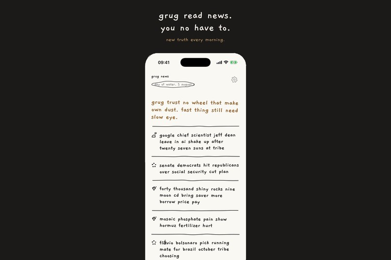 Grug News - simple daily – screenshot 1