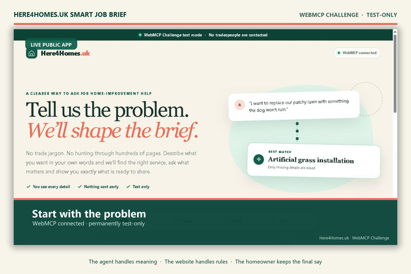 Here4Homes.uk Smart Job Brief – screenshot 1