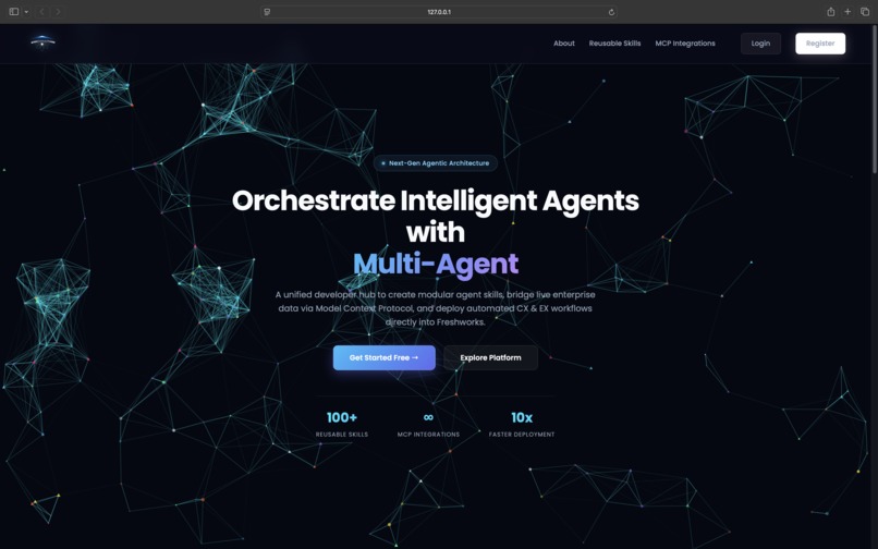 agent X platform – screenshot 1