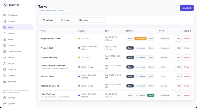 StudyPet+ – screenshot 5