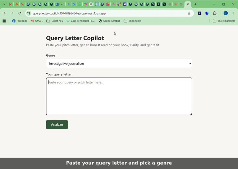 Query Letter Copilot – screenshot 1