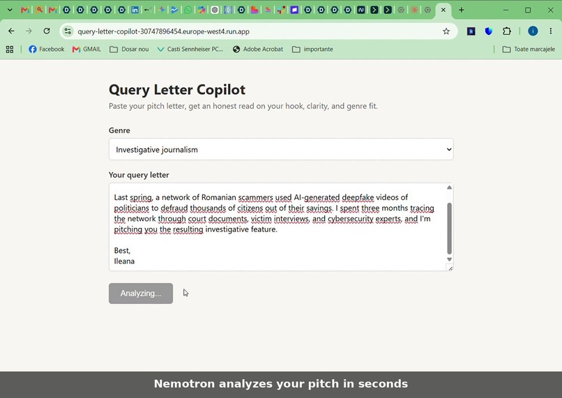 Query Letter Copilot – screenshot 2