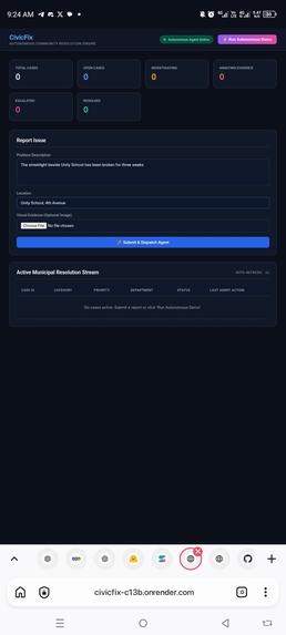 CivicFix — Autonomous Community Resolution Engine – screenshot 4
