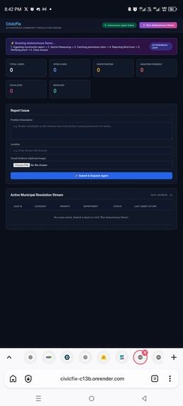 CivicFix — Autonomous Community Resolution Engine – screenshot 5