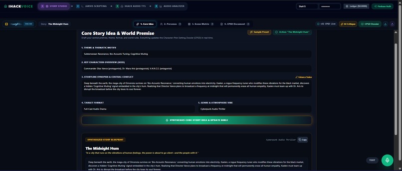 iHack Audio OS — Autonomous AI Audio Production Pipeline – screenshot 1
