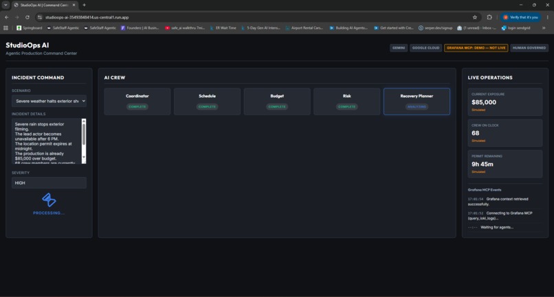 StudioOps AI: Human-Governed Production Command – screenshot 1