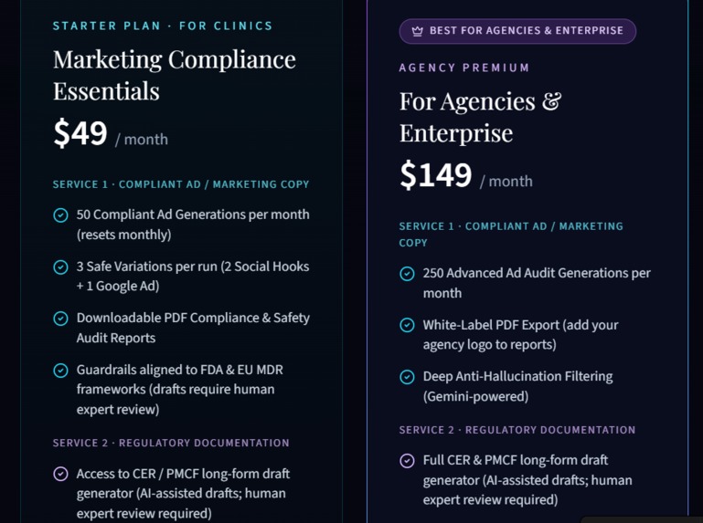 MedAd Compliance AI – screenshot 2