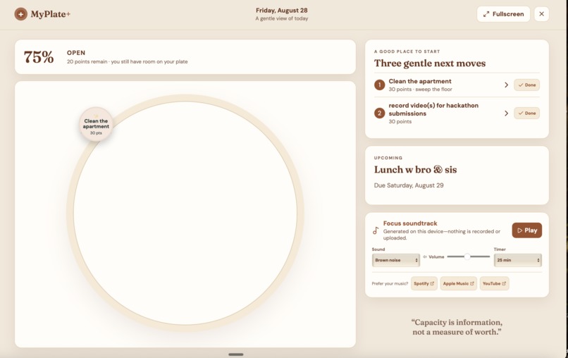 MyPlate+ – screenshot 2