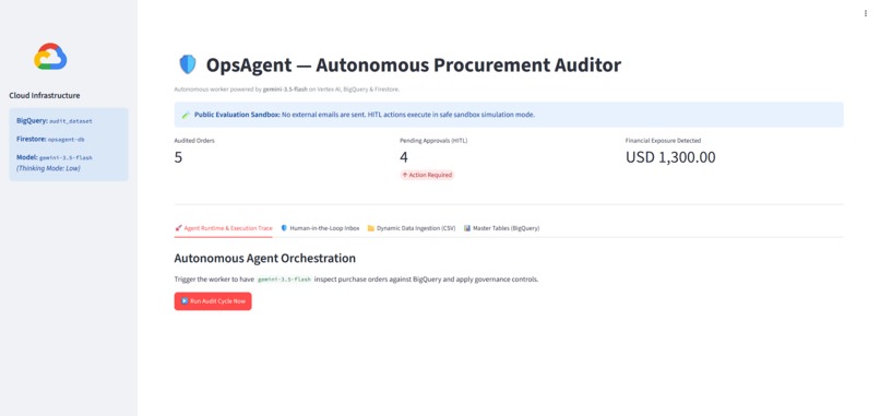 OpsAgent AI — Autonomous Enterprise Procurement Auditor – screenshot 4