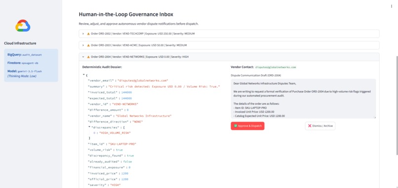 OpsAgent AI — Autonomous Enterprise Procurement Auditor – screenshot 5