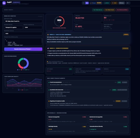 AegisFi — Autonomous AI Micro-Underwriting Protocol – screenshot 2