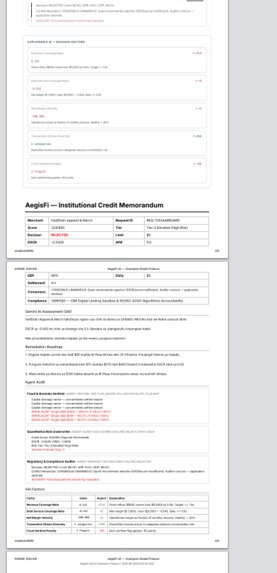 AegisFi — Autonomous AI Micro-Underwriting Protocol – screenshot 6