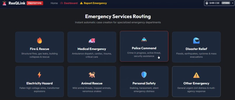 ResQLink -RealTime Emergency Response &AuthorityCoordination – screenshot 2
