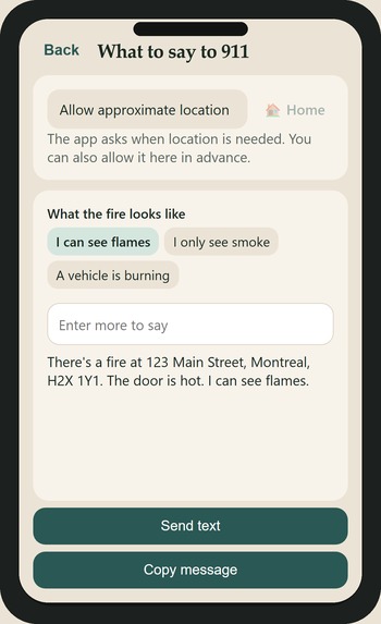 I CAN'T THINK! - An Android Emergency App  – screenshot 3