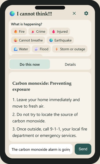 I CAN'T THINK! - An Android Emergency App  – screenshot 7