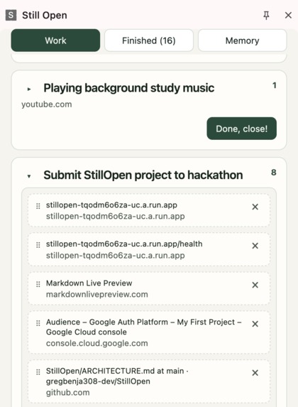 StillOpen – screenshot 3