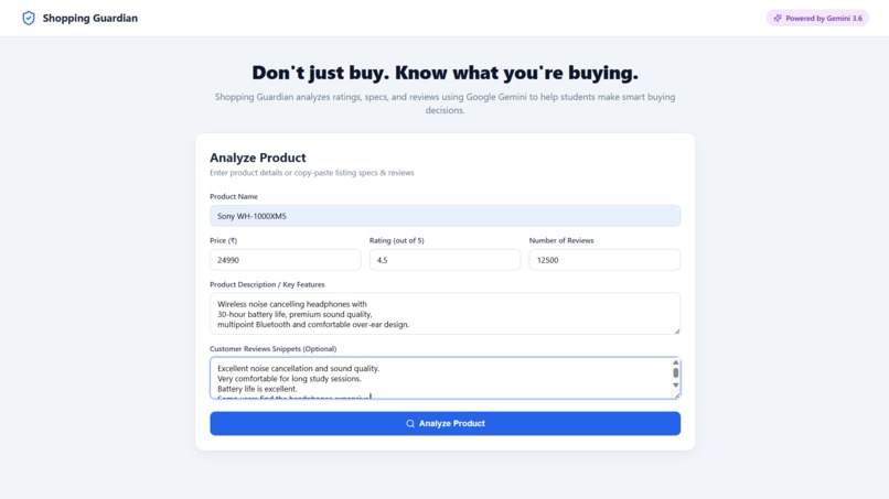 Shopping Guardian – screenshot 1