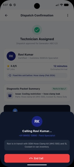 Service assist cockpit – screenshot 2