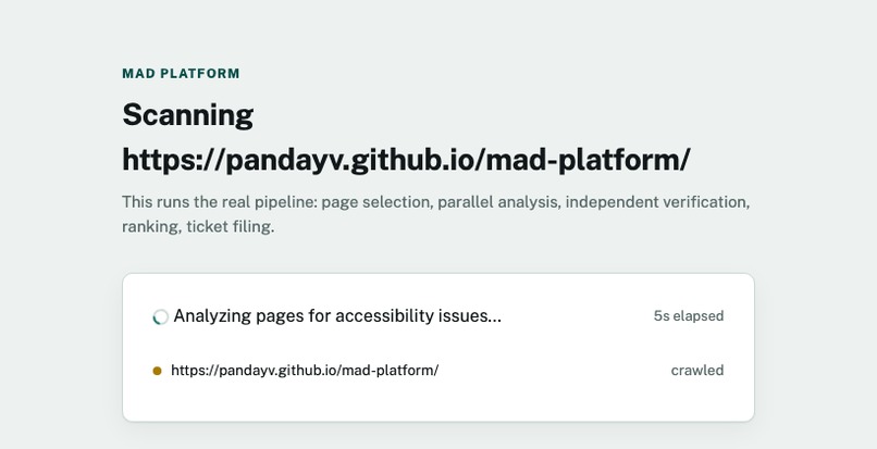 MAD Platform – screenshot 1