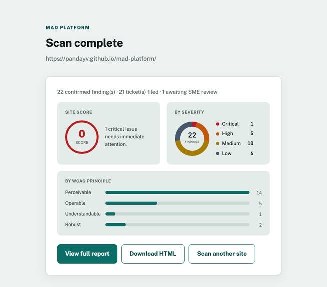 MAD Platform – screenshot 2