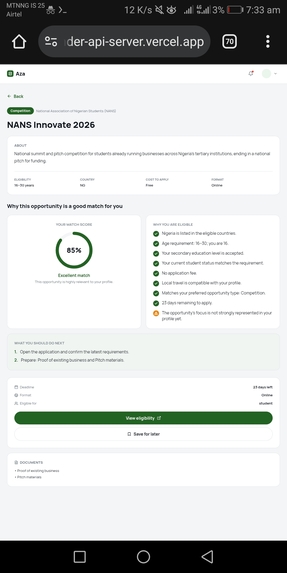 Aza opportunity finder – screenshot 13