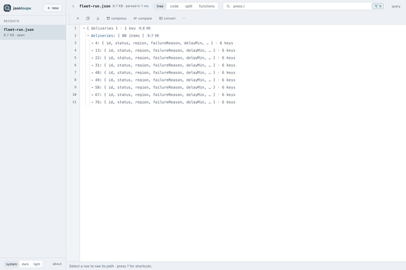 jsonloupe – screenshot 3