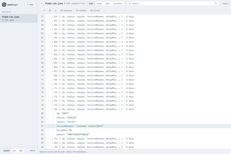 jsonloupe – screenshot 4