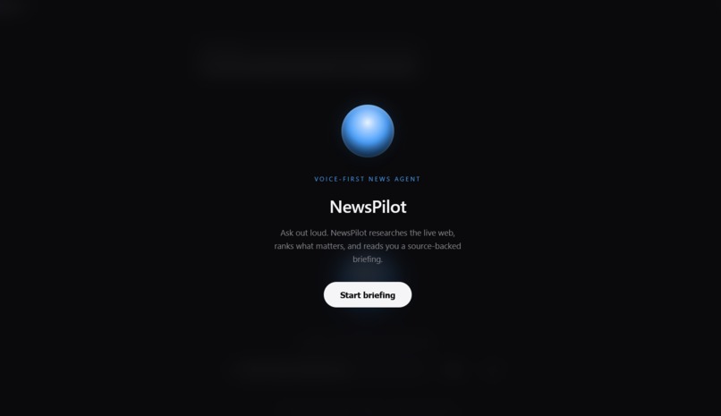 NewsPilot: Your Voice-First Personal News Agent – screenshot 1